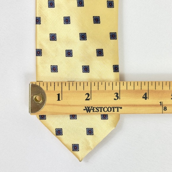 VTG Wembley MCM Yellow Geometric Pattern Necktie Men Accessories - Picture 11 of 11